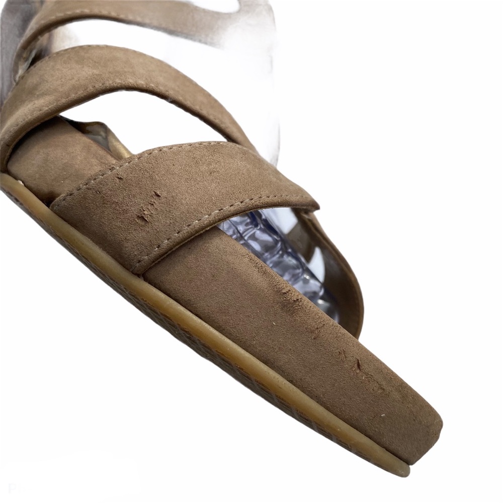 Stuart Weitzman tan swingband suede strap shoe 9.5 - Picture 8 of 13